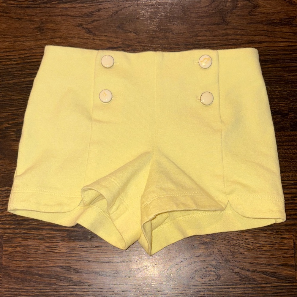 Janie and Jack Girls Yellow Shorts